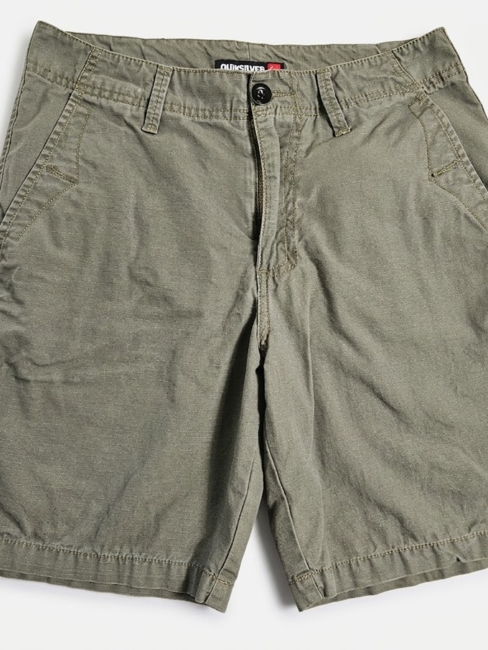 Quiksilver Wilko Casual Chino Shorts Olive Green Size 28